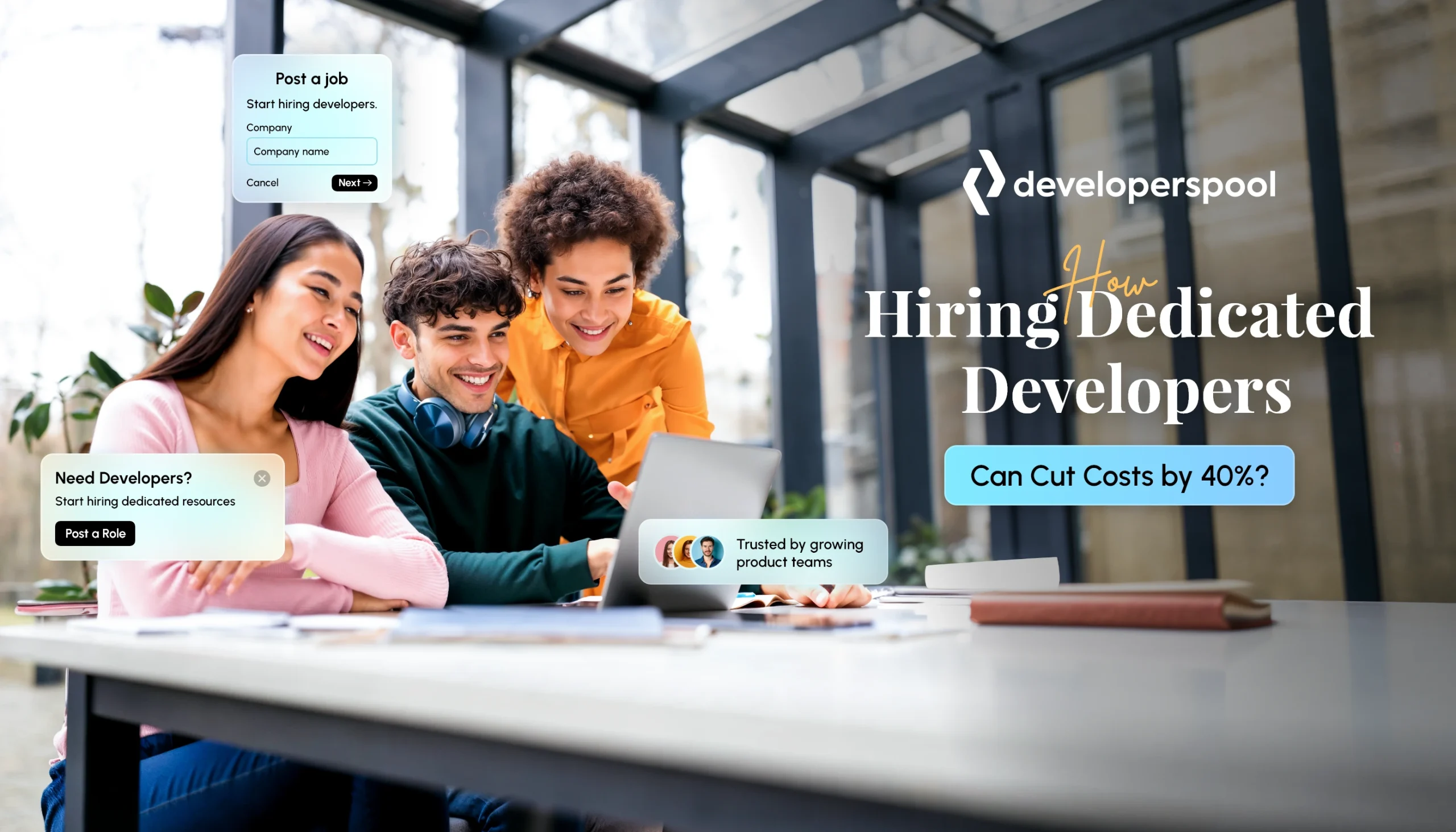 Dedicated development team helping reduce project costs by 40% in 2026